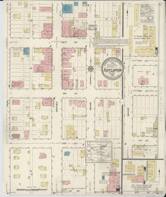 Sanborn Fire Insurance Map from Fort Lupton, Weld County, Colorado. (1917) – Historic Sanborn Fire Insurance Map Print