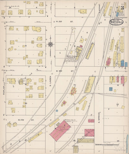 Sanborn Fire Insurance Map from Northfield, Rice County, Minnesota (1922), Sheet #0003 - Complete Map Set gallery image, historic Sanborn map, vintage wall art, Minnesota Minnesota