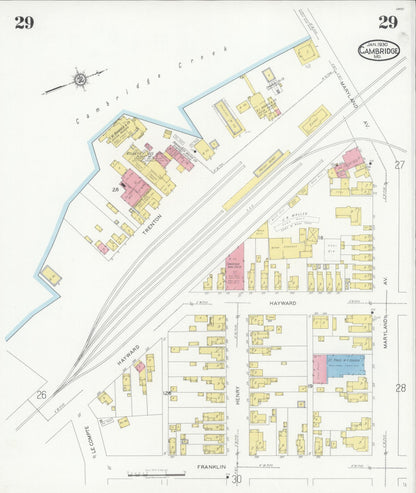 Sanborn Fire Insurance Map from Cambridge, Dorchester County, Maryland (1930), Sheet #0029 - Complete Map Set gallery image, historic Sanborn map, vintage wall art, Maryland Maryland