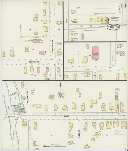 Sanborn Fire Insurance Map from Norwich, Chenango County, New York (1897), Sheet #0011 - Complete Map Set gallery image, historic Sanborn map, vintage wall art, New York New York