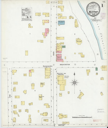 Sanborn Fire Insurance Map from Westport, Essex County, New York (1901), Sheet #0001 - Complete Map Set gallery image, historic Sanborn map, vintage wall art, New York New York