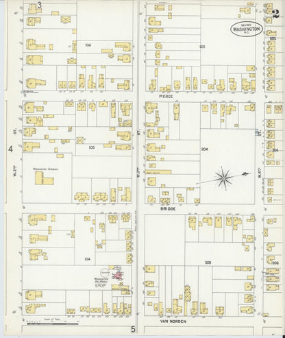 Sanborn Fire Insurance Map from Washington, Beaufort County, North Carolina (1901), Sheet #0002 - Complete Map Set gallery image, historic Sanborn map, vintage wall art, Washington Washington