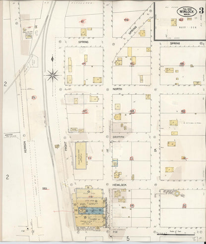 Sanborn Fire Insurance Map from Winlock, Lewis County, Washington (1942), Sheet #0003 - Complete Map Set gallery image, historic Sanborn map, vintage wall art, Washington Washington