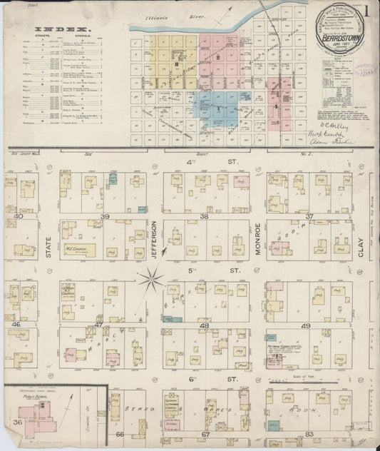 Sanborn Fire Insurance Map from Beardstown, Cass County, Illinois. (1887) – Map View