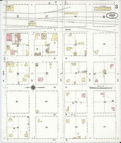 Sanborn Fire Insurance Map from Sandy, Salt Lake County, Utah (1911), Sheet #0003 - Complete Map Set gallery image, historic Sanborn map, vintage wall art, Utah Utah
