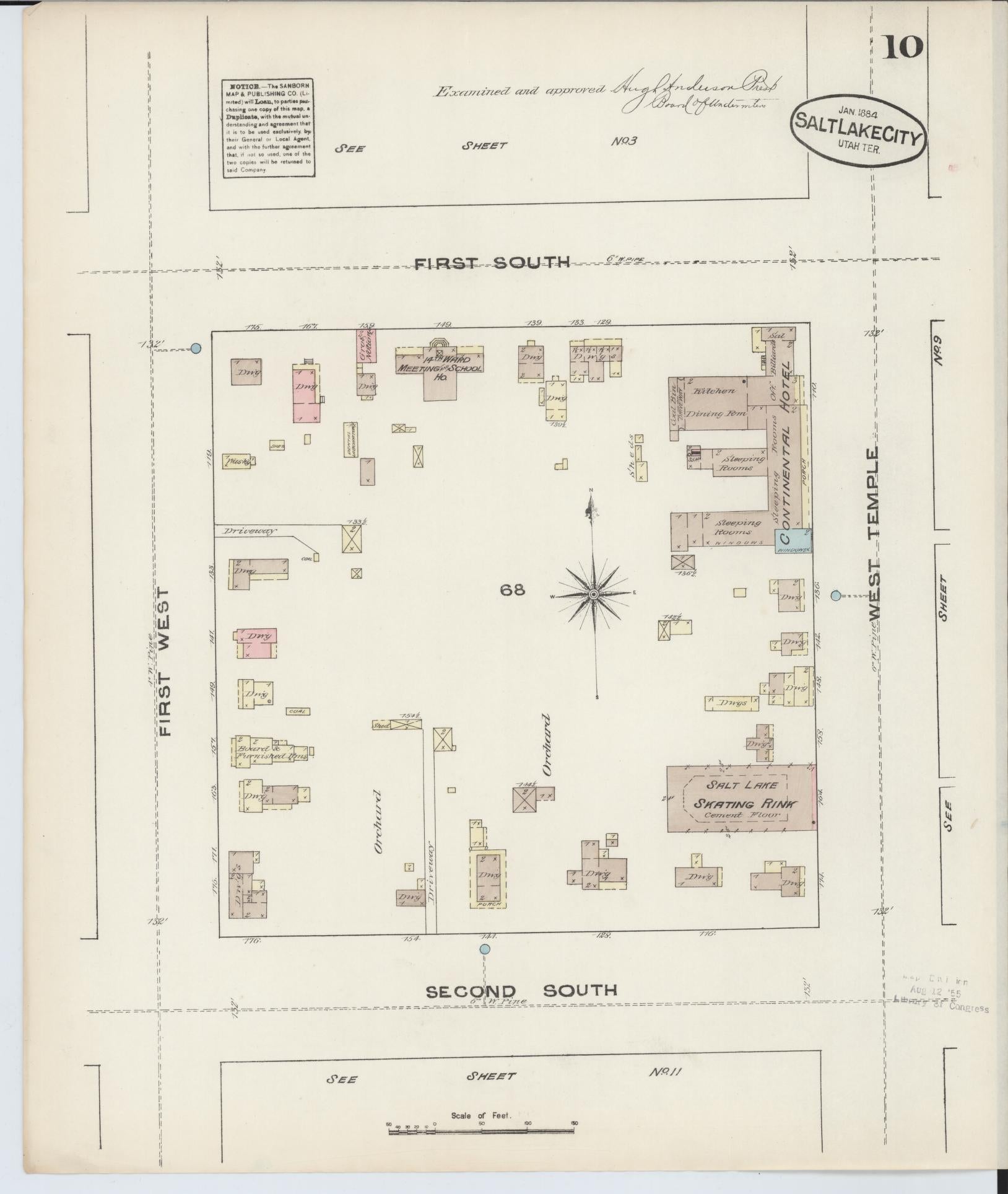 Sanborn Fire Insurance Map from Salt Lake City, Salt Lake County, Utah (1884), Sheet #0010 - Complete Map Set gallery image, historic Sanborn map, vintage wall art, Utah Utah