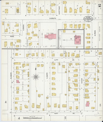 Sanborn Fire Insurance Map from Kewanee, Henry County, Illinois (1905), Sheet #0002 - Complete Map Set gallery image, historic Sanborn map, vintage wall art, Illinois Illinois