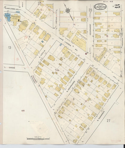 Sanborn Fire Insurance Map from Laurium, Houghton County, Michigan (1949), Sheet #0025 - Historic Sanborn Fire Insurance Map Print, vintage old map wall art, antique decor, genealogy gift, Michigan Michigan map
