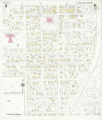Sanborn Fire Insurance Map from Healdton, Carter County, Oklahoma (1939), Sheet #0004 - Complete Map Set gallery image, historic Sanborn map, vintage wall art, Oklahoma Oklahoma