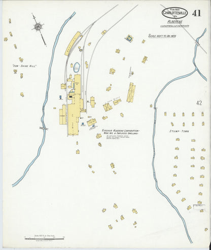 Sanborn Fire Insurance Map from Charlottesville, Independent Cities, Virginia (1920), Sheet #0041 - Complete Map Set gallery image, historic Sanborn map, vintage wall art, Virginia Virginia