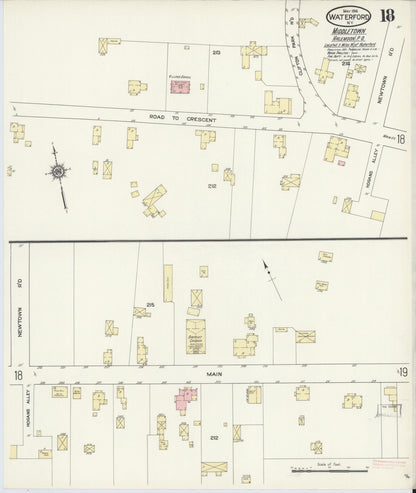 Sanborn Fire Insurance Map from Waterford, Saratoga County, New York (1914), Sheet #0018 - Complete Map Set gallery image, historic Sanborn map, vintage wall art, New York New York