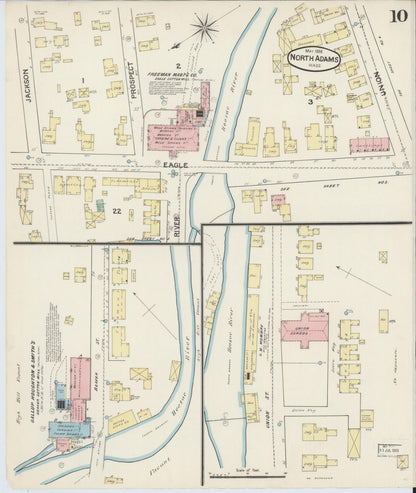 Sanborn Fire Insurance Map from North Adams, Berkshire County, Massachusetts (1888), Sheet #0010 - Complete Map Set gallery image, historic Sanborn map, vintage wall art, Massachusetts Massachusetts