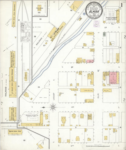 Sanborn Fire Insurance Map from Almira, Lincoln County, Washington (1905), Sheet #0001 - Complete Map Set gallery image, historic Sanborn map, vintage wall art, Washington Washington