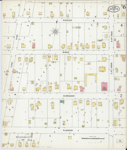 Sanborn Fire Insurance Map from Sparta, Randolph County, Illinois (1900), Sheet #0006 - Complete Map Set gallery image, historic Sanborn map, vintage wall art, Illinois Illinois