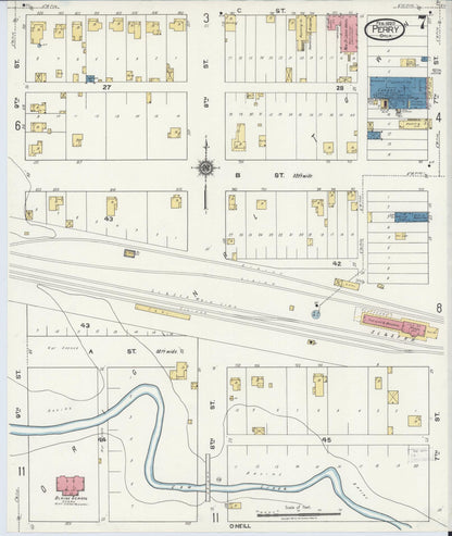 Sanborn Fire Insurance Map from Perry, Noble County, Oklahoma (1920), Sheet #0007 - Complete Map Set gallery image, historic Sanborn map, vintage wall art, Oklahoma Oklahoma
