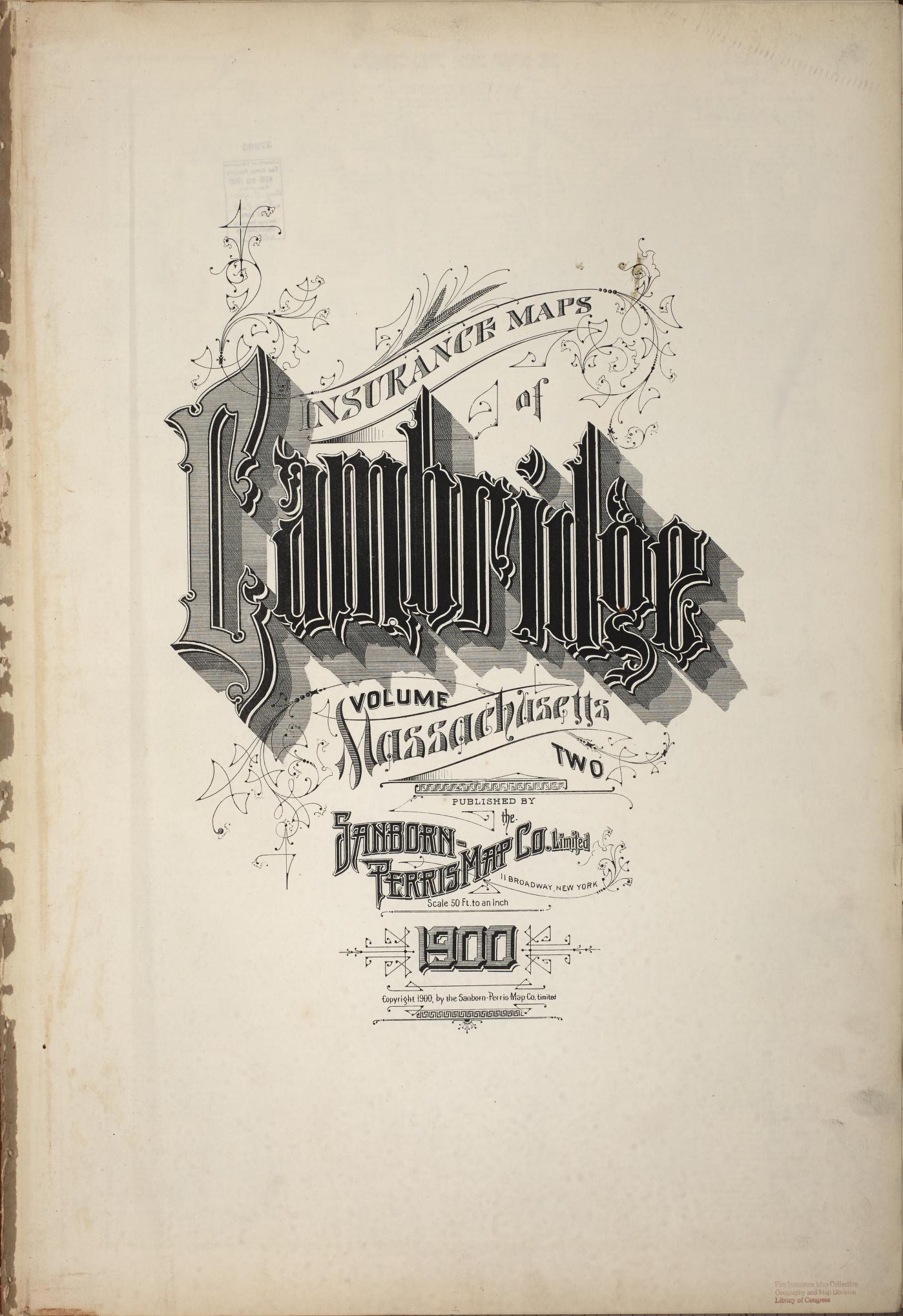 Sanborn Fire Insurance Map from Cambridge, Middlesex County, Massachusetts (1900), Sheet #0001 - Complete Map Set gallery image, historic Sanborn map, vintage wall art, Massachusetts Massachusetts