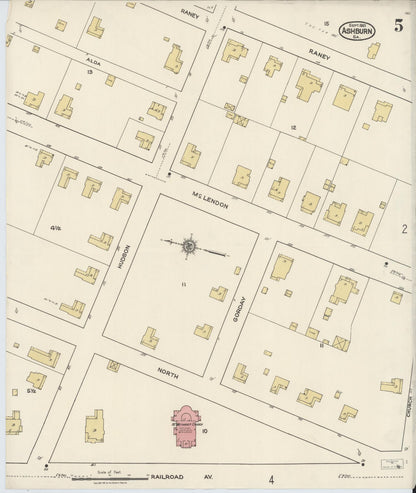Sanborn Fire Insurance Map from Ashburn, Turner County, Georgia (1921), Sheet #0005 - Complete Map Set gallery image, historic Sanborn map, vintage wall art, Georgia Georgia