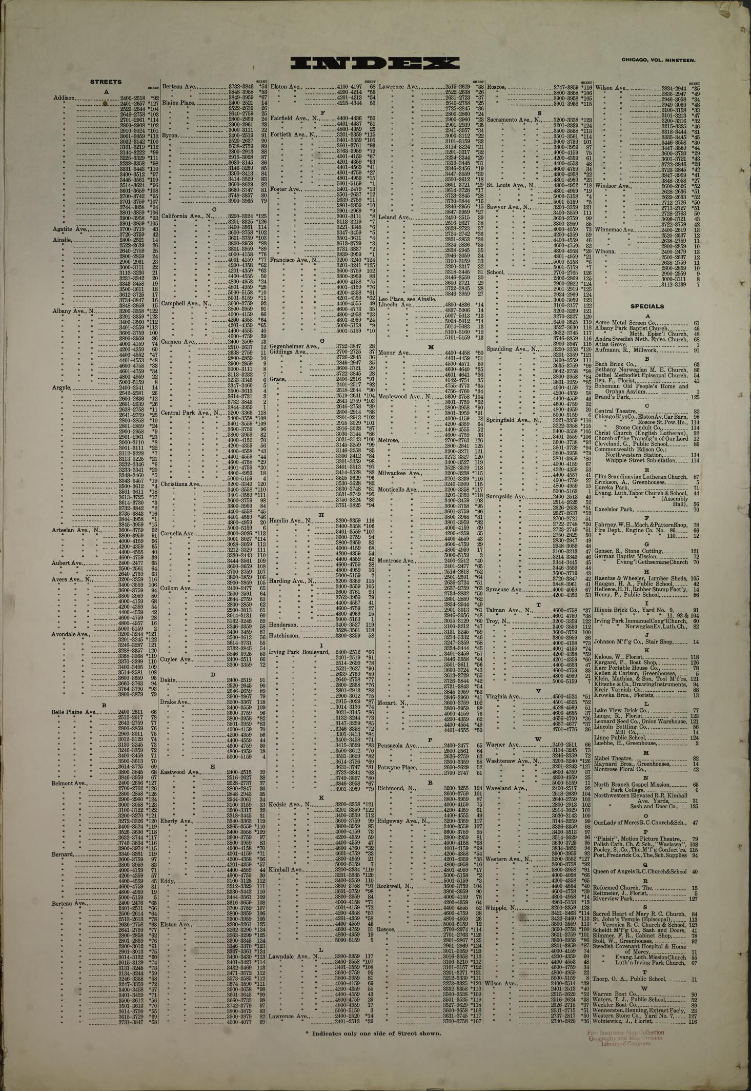 Sanborn Fire Insurance Map from Chicago, Cook County, Illinois. (1913), Sheet 1 – Historic Sanborn Fire Insurance Map Print