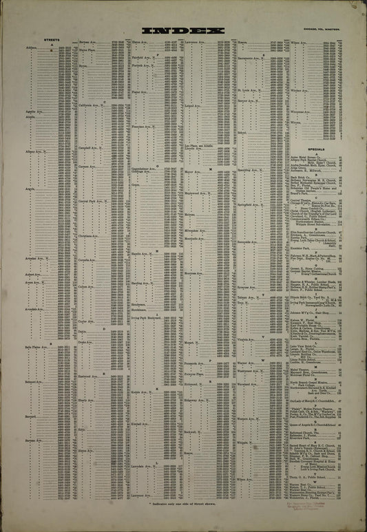 Sanborn Fire Insurance Map from Chicago, Cook County, Illinois. (1913), Sheet 1 – Historic Sanborn Fire Insurance Map Print