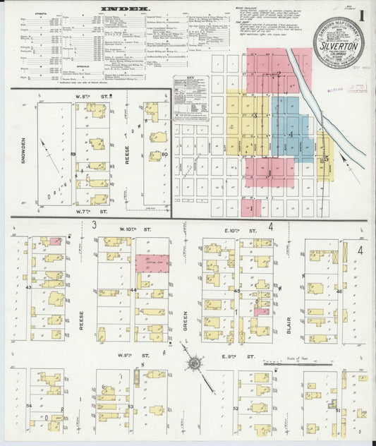 Sanborn Fire Insurance Map from Silverton, San Juan County, Colorado (1910), Sheet #0001 - Complete Map Set gallery image, historic Sanborn map, vintage wall art, Colorado Colorado