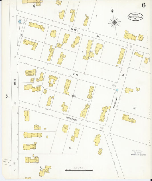 Sanborn Fire Insurance Map from Northfield, Washington County, Vermont (1903), Sheet #0006 - Historic Sanborn Fire Insurance Map Print, vintage old map wall art, antique decor, genealogy gift, Vermont Vermont map