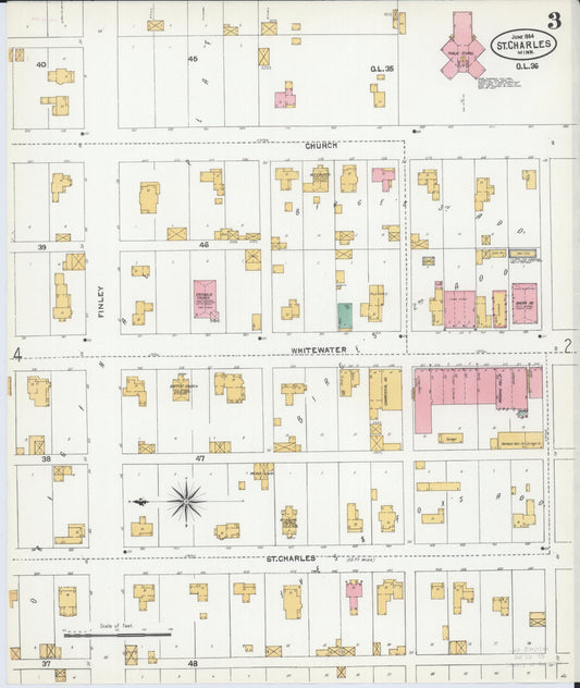 Sanborn Fire Insurance Map from Saint Charles, Winona County, Minnesota (1904), Sheet #0003 - Historic Sanborn Fire Insurance Map Print, vintage old map wall art, antique decor, genealogy gift, Minnesota Minnesota map