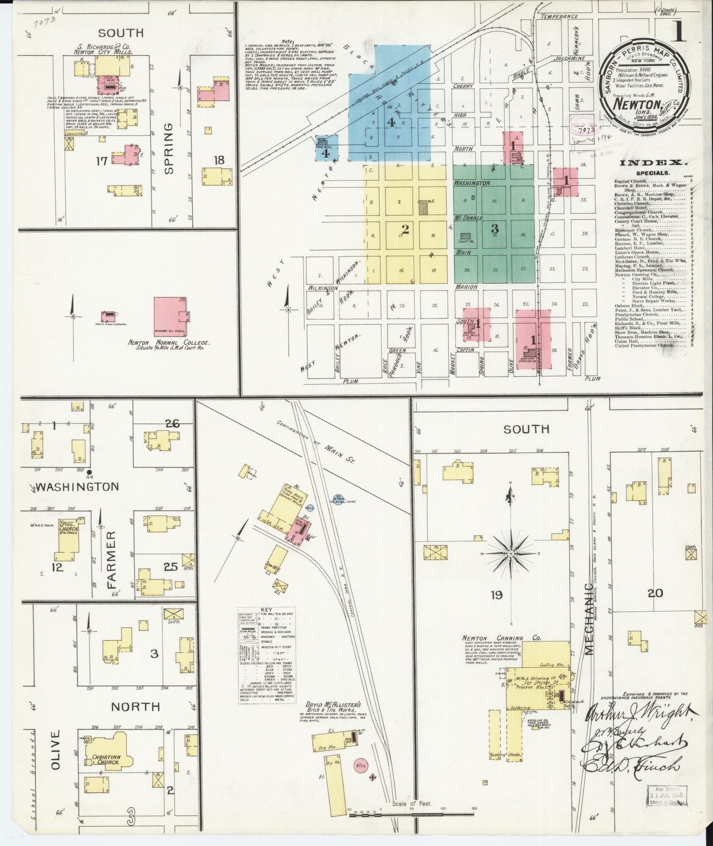 Sanborn Fire Insurance Map from Newton, Jasper County, Iowa. (1894) – Map View