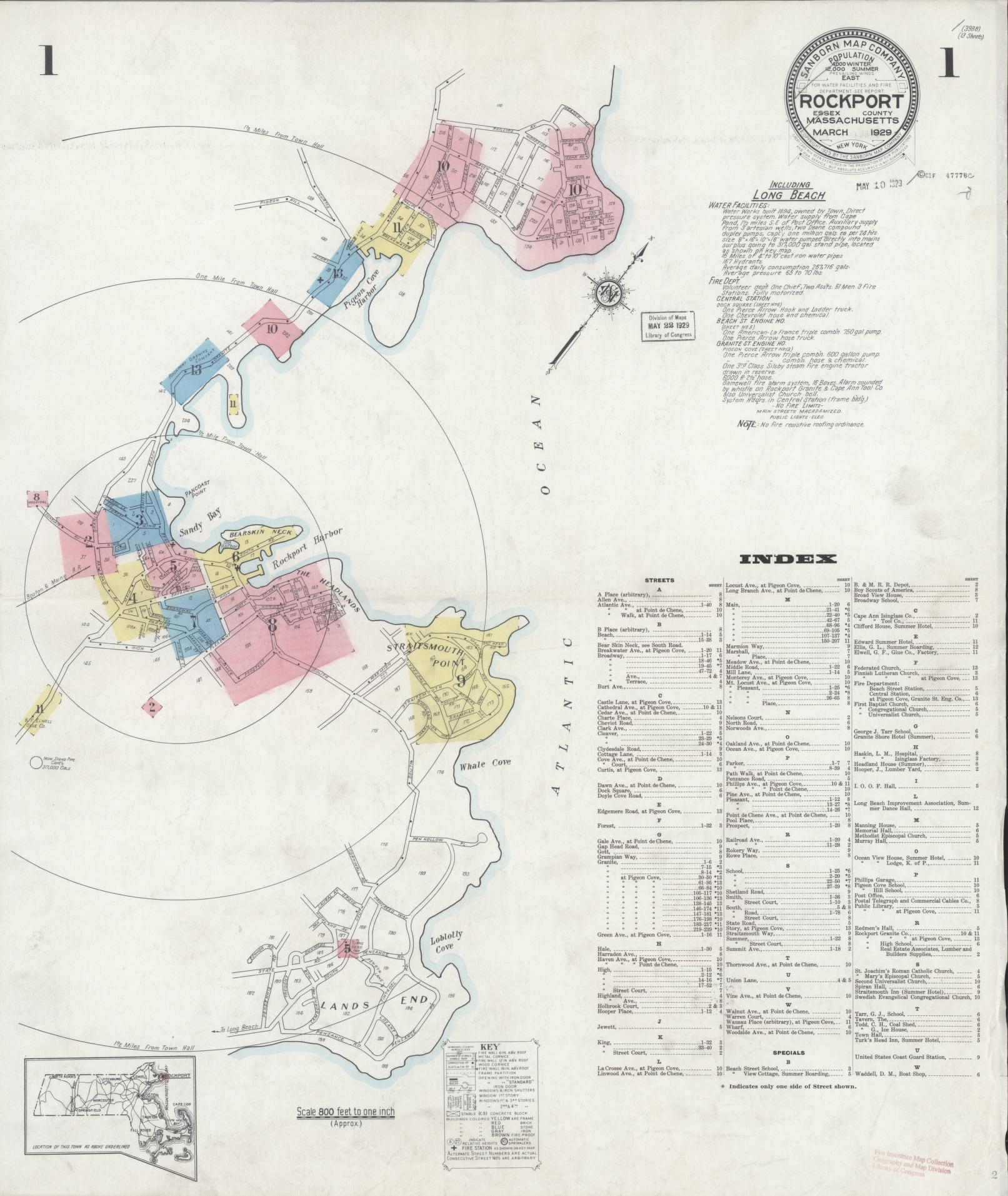 Sanborn Fire Insurance Map from Rockport, Essex County, Massachusetts (1917), Sheet #0013 - Complete Map Set gallery image, historic Sanborn map, vintage wall art, Massachusetts Massachusetts