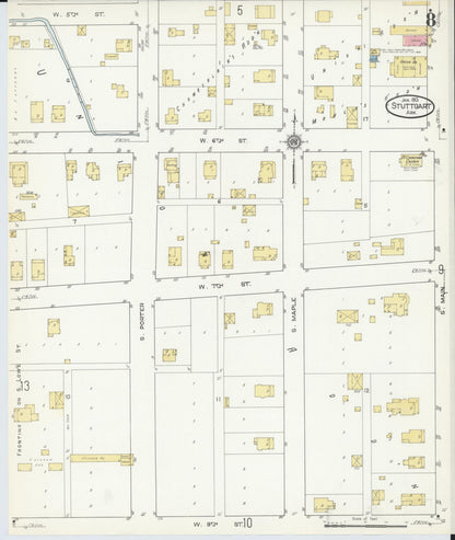Sanborn Fire Insurance Map from Stuttgart, Arkansas County, Arkansas (1913), Sheet #0008 - Complete Map Set gallery image, historic Sanborn map, vintage wall art, Stuttgart Arkansas