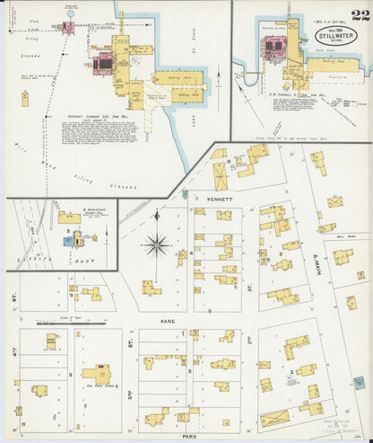 Sanborn Fire Insurance Map from Stillwater, Washington County, Minnesota (1904), Sheet #0022 - Complete Map Set gallery image, historic Sanborn map, vintage wall art, Minnesota Minnesota
