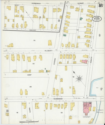 Sanborn Fire Insurance Map from Rome, Oneida County, New York (1899), Sheet #0018 - Complete Map Set gallery image, historic Sanborn map, vintage wall art, New York New York