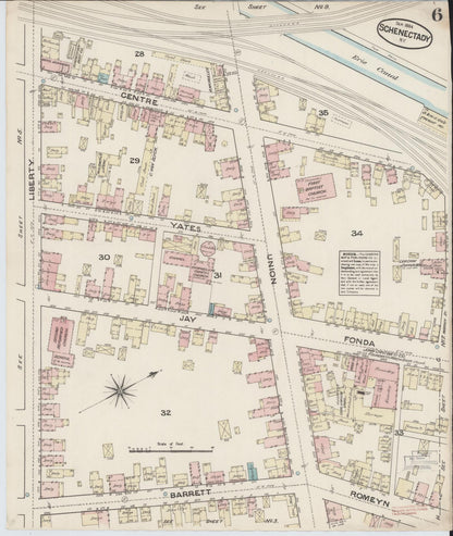 Sanborn Fire Insurance Map from Schenectady, Schenectady County, New York (1884), Sheet #0006 - Complete Map Set gallery image, historic Sanborn map, vintage wall art, New York New York