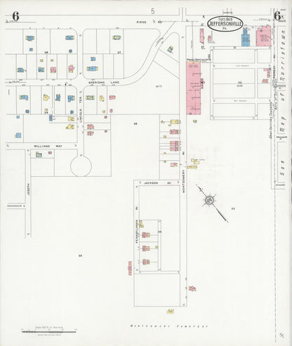 Sanborn Fire Insurance Map from Jeffersonville, Montgomery County, Pennsylvania (1928), Sheet #0006 - Complete Map Set gallery image, historic Sanborn map, vintage wall art, Pennsylvania Pennsylvania