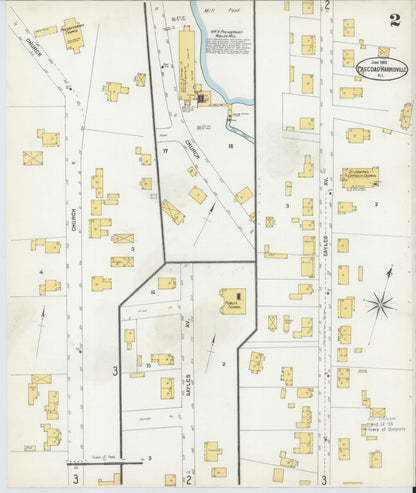 Sanborn Fire Insurance Map from Pascoag, Providence County, Rhode Island (1903), Sheet #0002 - Complete Map Set gallery image, historic Sanborn map, vintage wall art, Rhode Island Rhode Island