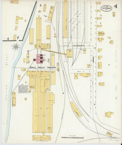 Sanborn Fire Insurance Map from Ridgway, Elk County, Pennsylvania (1898), Sheet #0004 - Complete Map Set gallery image, historic Sanborn map, vintage wall art, Pennsylvania Pennsylvania