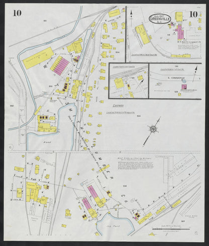 Sanborn Fire Insurance Map from Greenville, Butler County, Alabama (1927), Sheet #0010 - Complete Map Set gallery image, historic Sanborn map, vintage wall art, Alabama Alabama