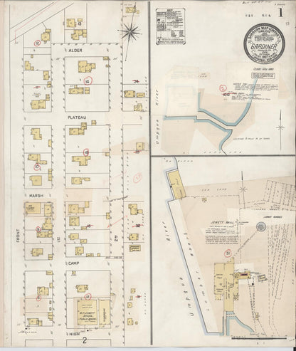Sanborn Fire Insurance Map from Gardiner, Douglas County, Oregon (1930), Sheet #0001 - Complete Map Set gallery image, historic Sanborn map, vintage wall art, Oregon Oregon