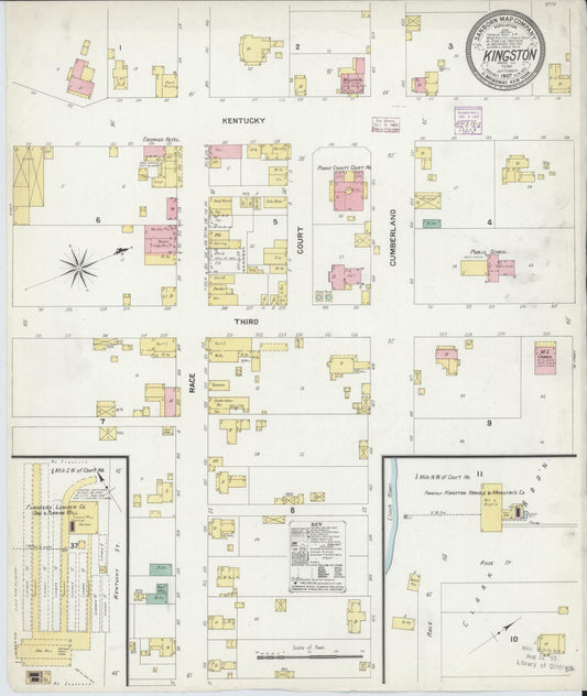 Sanborn Fire Insurance Map from Kingston, Roane County, Tennessee. (1907) – Historic Sanborn Fire Insurance Map Print