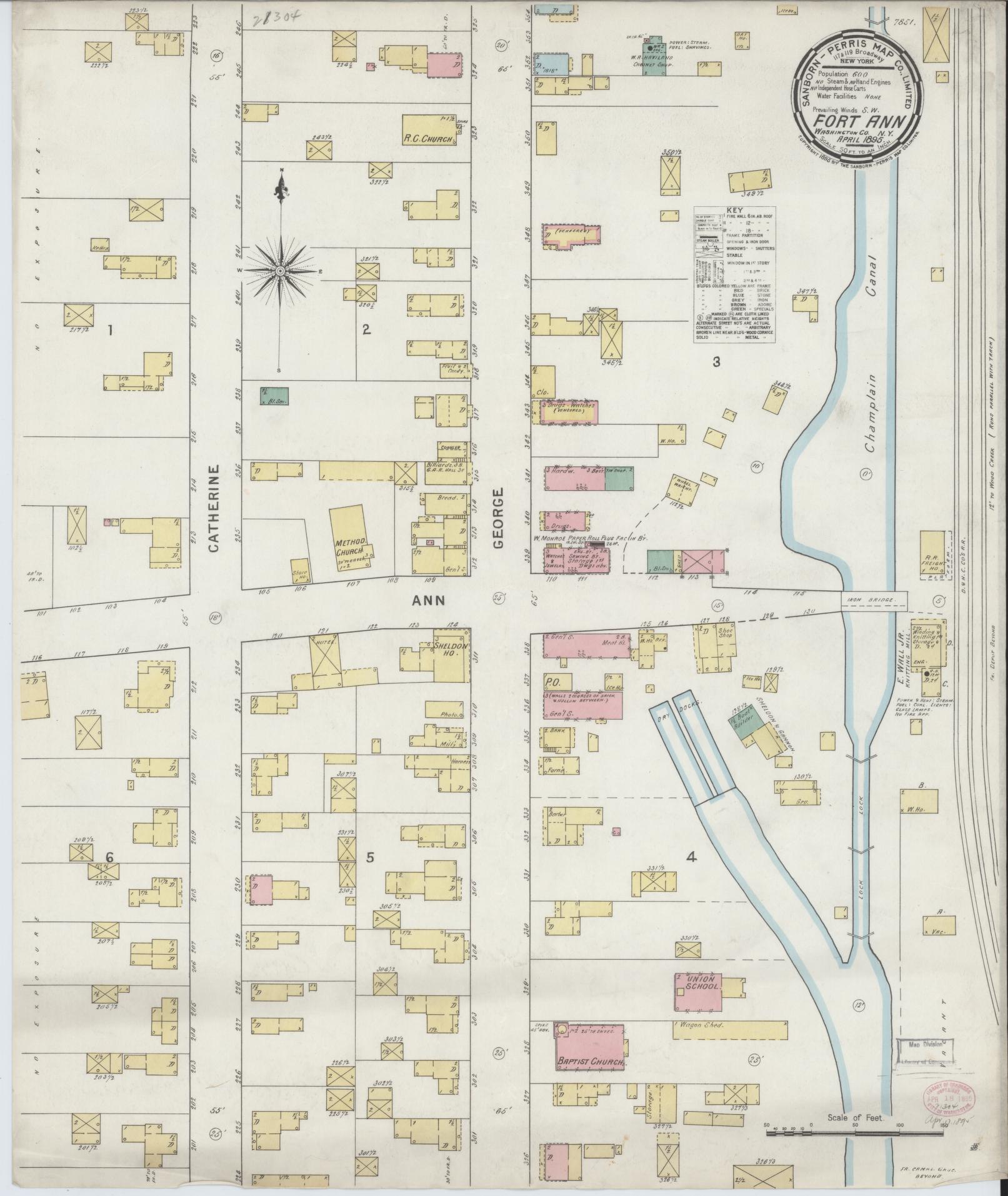 Sanborn Fire Insurance Map from Fort Ann, Washington County, New York. (1895) – Historic Sanborn Fire Insurance Map Print