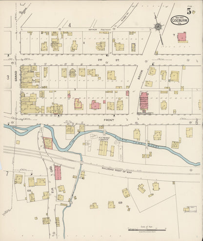 Sanborn Fire Insurance Map from Coeburn, Wise County, Virginia (1922), Sheet #0005 - Complete Map Set gallery image, historic Sanborn map, vintage wall art, Virginia Virginia