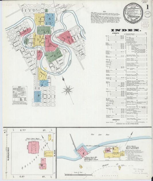 Sanborn Fire Insurance Map from Crookston, Polk County, Minnesota. (1900) – Map View