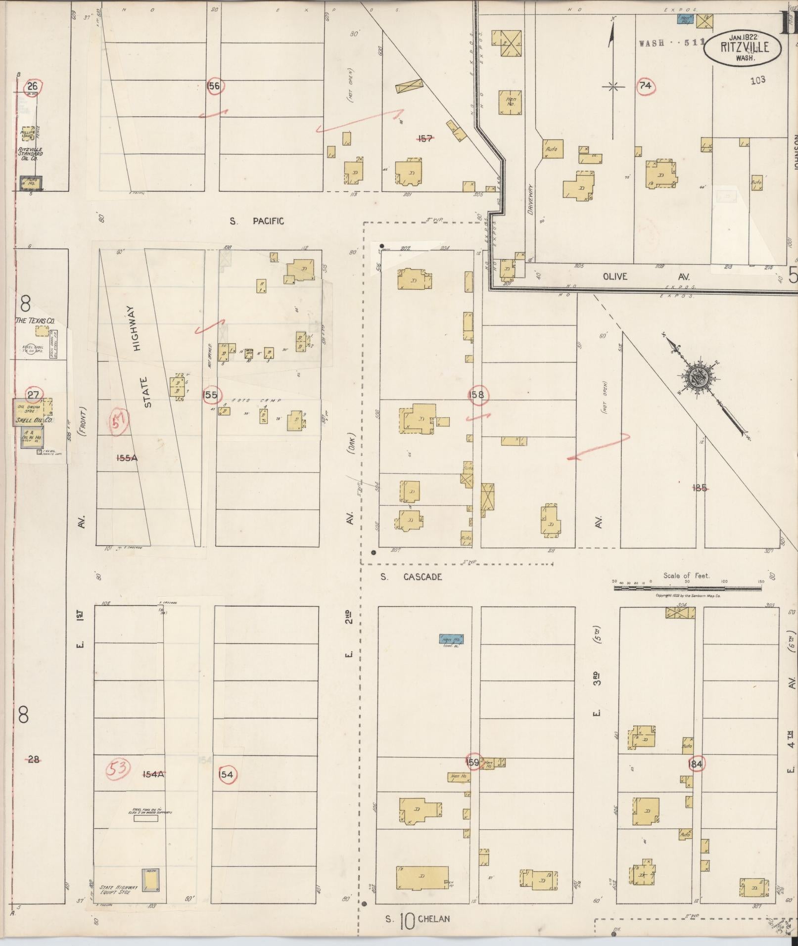 Sanborn Fire Insurance Map from Ritzville, Adams County, Washington (1939), Sheet #0011 - Complete Map Set gallery image, historic Sanborn map, vintage wall art, Washington Washington