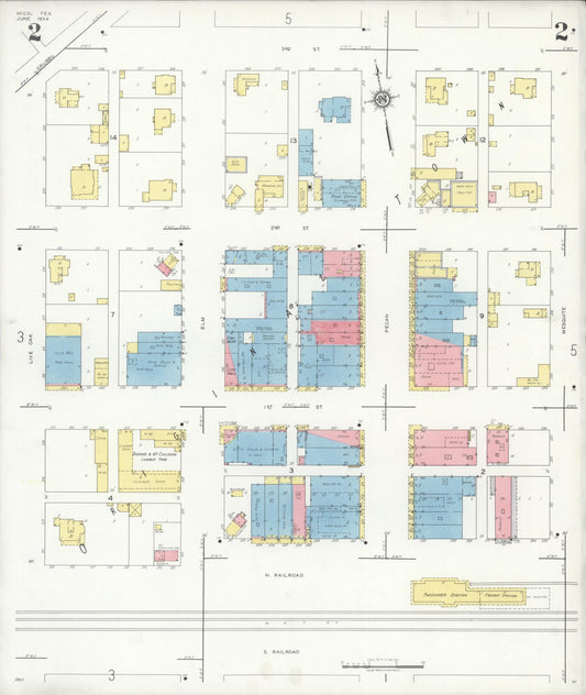 Sanborn Fire Insurance Map from Hico, Hamilton County, Texas (1934), Sheet #0002 - Historic Sanborn Fire Insurance Map Print, vintage old map wall art, antique decor, genealogy gift, Texas Texas map