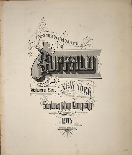 Sanborn Fire Insurance Map from Buffalo, Erie County, New York. (1917) – Historic Sanborn Fire Insurance Map Print