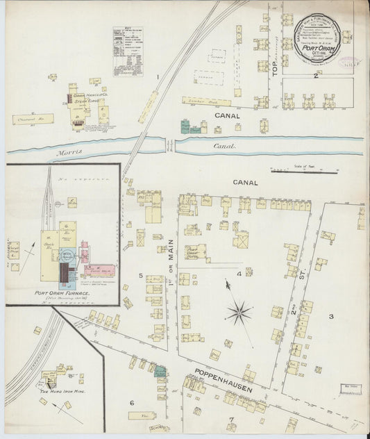 Sanborn Fire Insurance Map from Port Oram, Morris County, New Jersey. (1886) – Historic Sanborn Fire Insurance Map Print