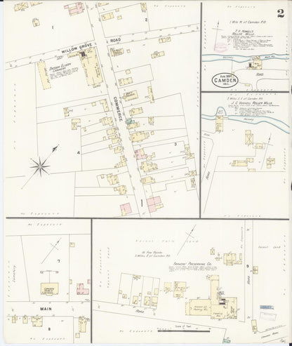 Sanborn Fire Insurance Map from Camden, Kent County, Delaware (1897), Sheet #0002 - Complete Map Set gallery image, historic Sanborn map, vintage wall art, Delaware Delaware