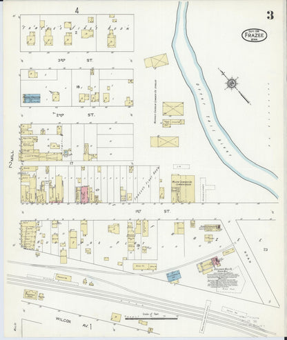 Sanborn Fire Insurance Map from Frazee, Becker County, Minnesota (1914), Sheet #0003 - Complete Map Set gallery image, historic Sanborn map, vintage wall art, Minnesota Minnesota