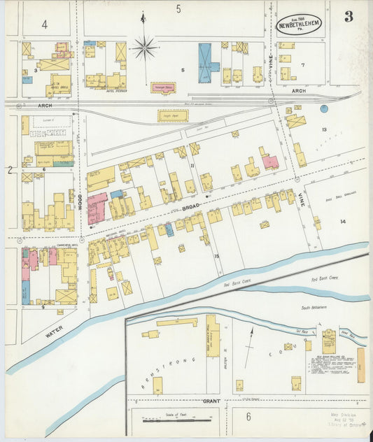 Sanborn Fire Insurance Map from New Bethlehem, Clarion County, Pennsylvania (1904), Sheet #0003 - Historic Sanborn Fire Insurance Map Print, vintage old map wall art, antique decor, genealogy gift, Pennsylvania Pennsylvania map