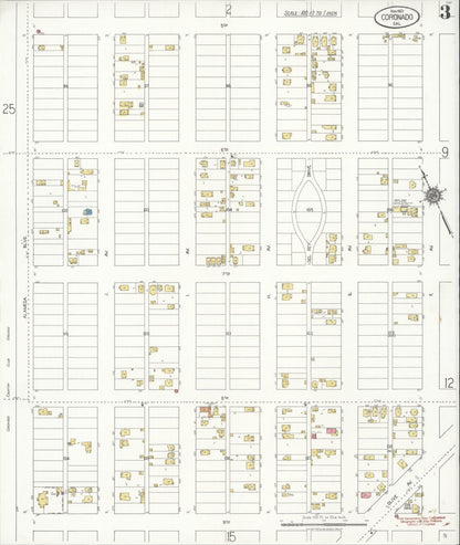 Sanborn Fire Insurance Map from Coronado, San Diego County, California (1921), Sheet #0003 - Complete Map Set gallery image, historic Sanborn map, vintage wall art, California California