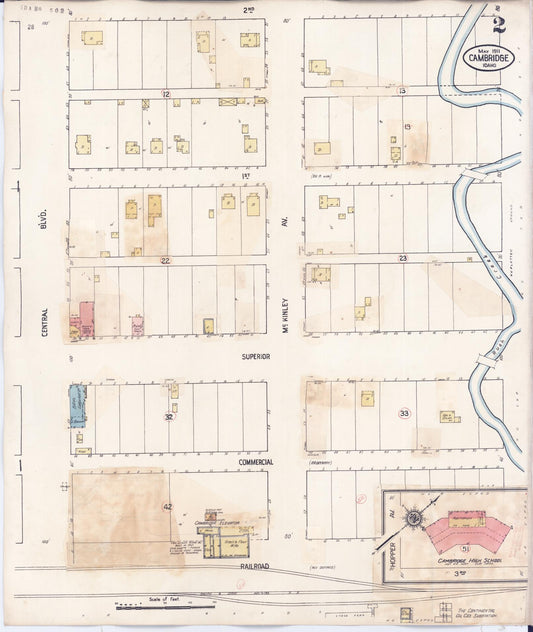 Sanborn Fire Insurance Map from Cambridge, Washington County, Idaho (1931), Sheet #0002 - Historic Sanborn Fire Insurance Map Print, vintage old map wall art, antique decor, genealogy gift, Idaho Idaho map